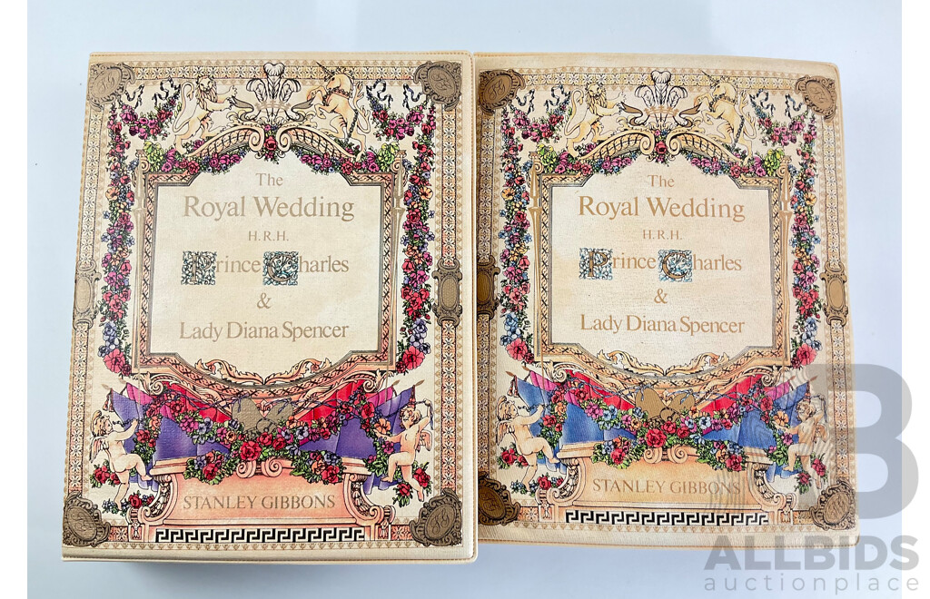 Stanley Gibbons 1981 Commonwealth Countries Mint Stamp Albums, Royal Wedding of Prince Charles and Lady Diana Spencer