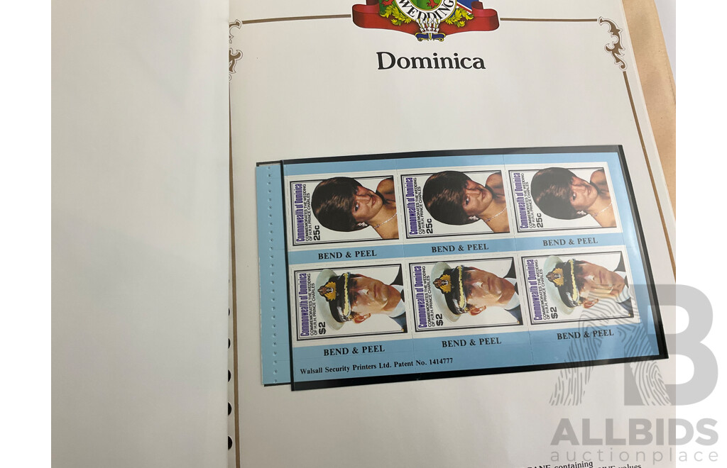 Stanley Gibbons 1981 Commonwealth Countries Mint Stamp Albums, Royal Wedding of Prince Charles and Lady Diana Spencer