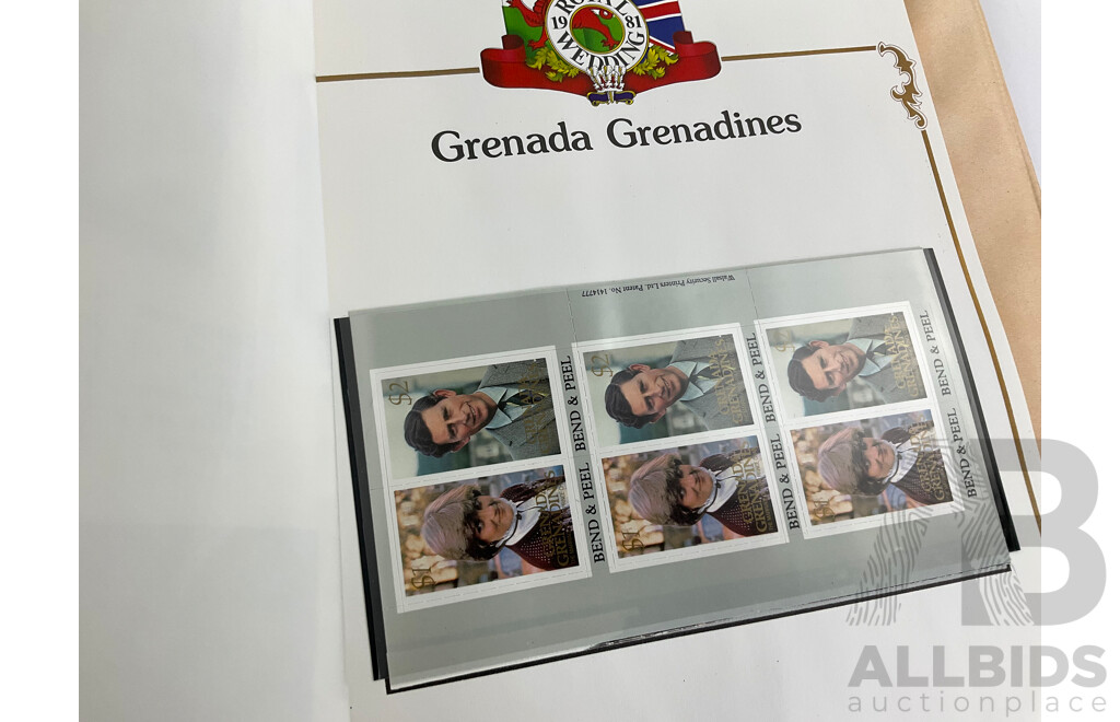 Stanley Gibbons 1981 Commonwealth Countries Mint Stamp Albums, Royal Wedding of Prince Charles and Lady Diana Spencer