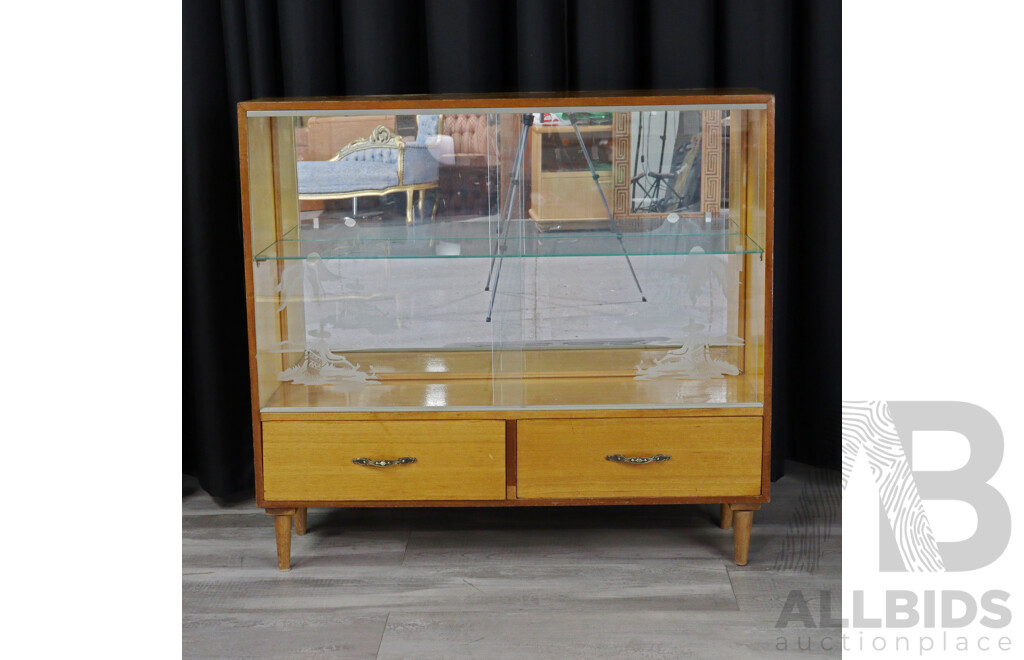 Retro Glass Front Display Cabinet