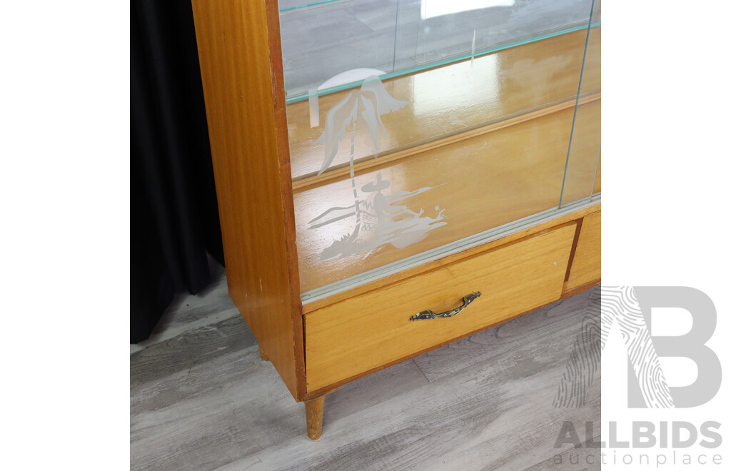 Retro Glass Front Display Cabinet