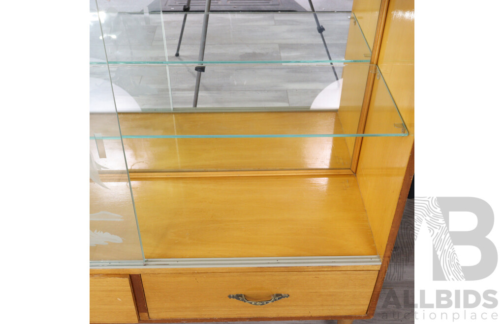 Retro Glass Front Display Cabinet