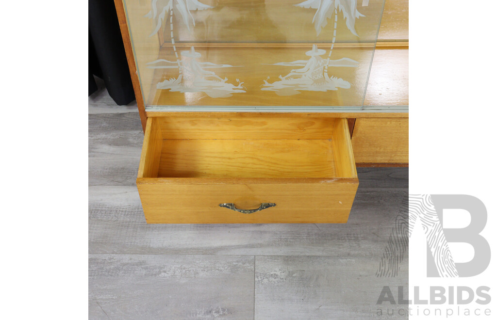 Retro Glass Front Display Cabinet