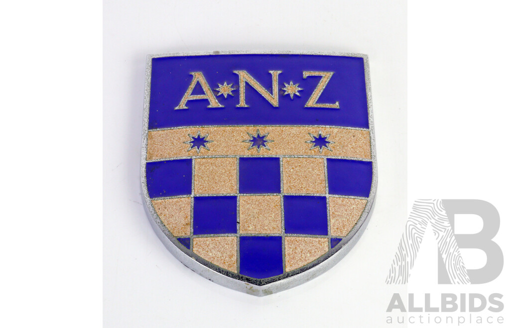 Pair of Cast Woodlawn Mining Printing Plates and Enamel ANZ Plaque