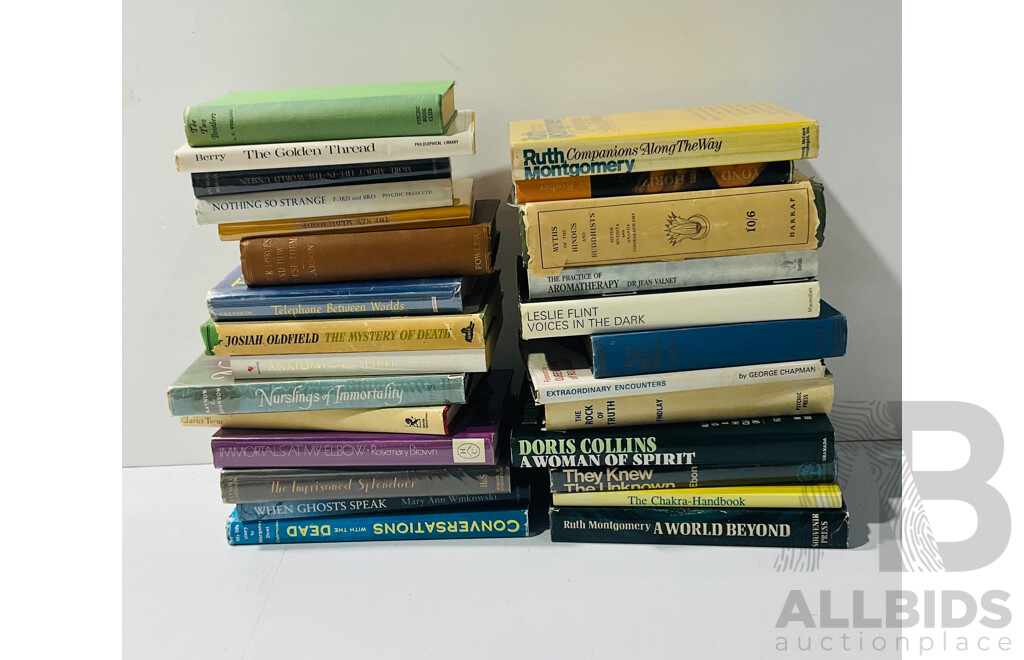Collection Books Mostly Regarding Spiritualism and Phychic Abilities