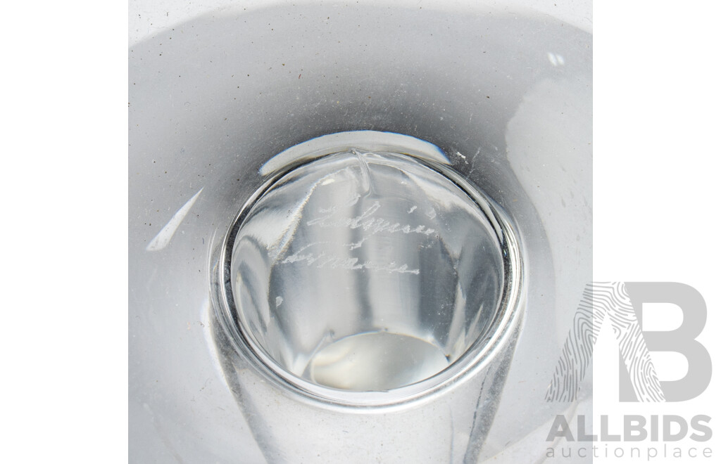 Vintage French Lalique Crystal 'Charis' Dove Ring Dish