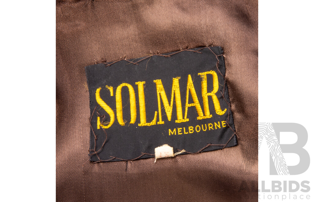 Vintage Three Quarters Length Fur Coat by Solmar Melbourne