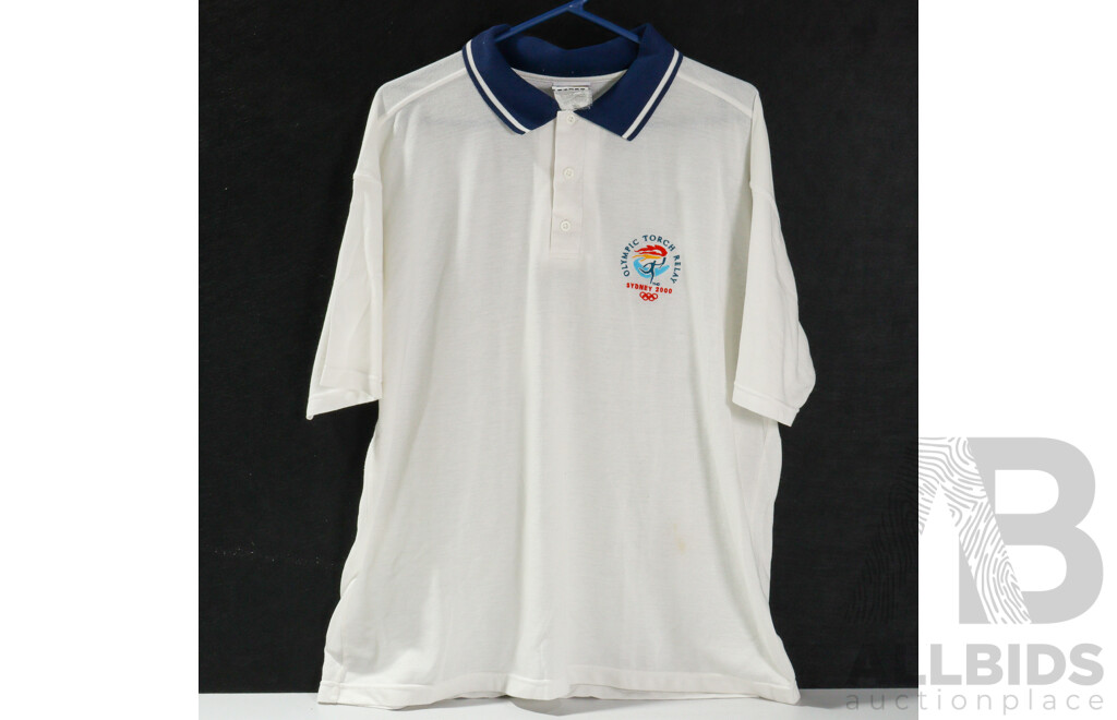 Retro Bonds Sydney 2000 Olympics Olympic Torch Relay Polo Shirt, Size 20 XL