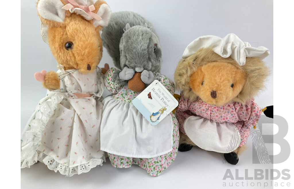 Collection of Beatrix Potter/Peter Rabbit Plush Toys, Most with Original Tags