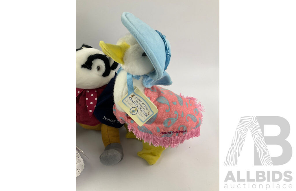 Collection of Beatrix Potter/Peter Rabbit Plush Toys, Most with Original Tags