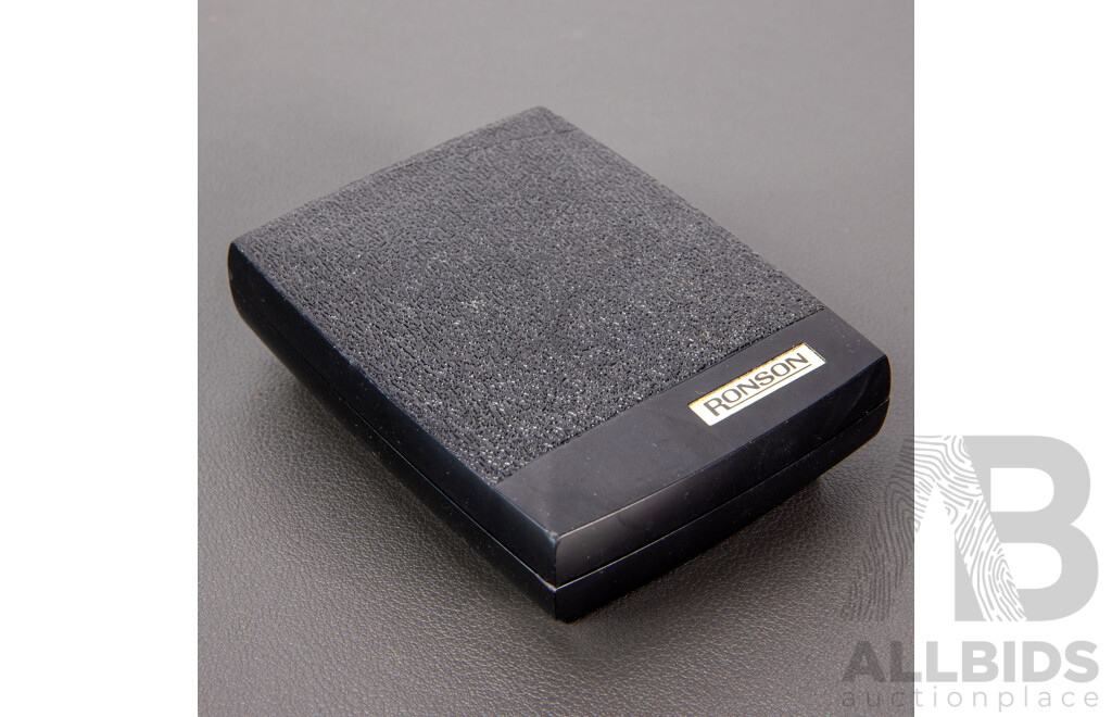 Vintage Cased Ronson Varaflame Chrome Lighter