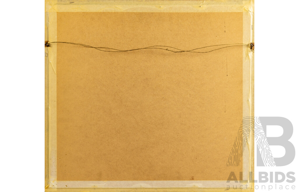 Carlyle Jackson, (20th Century, Australian, 1891-1940), Meeting on Village Bridge (c.1920s), Original Watercolour, 57 x 62 cm (frame)