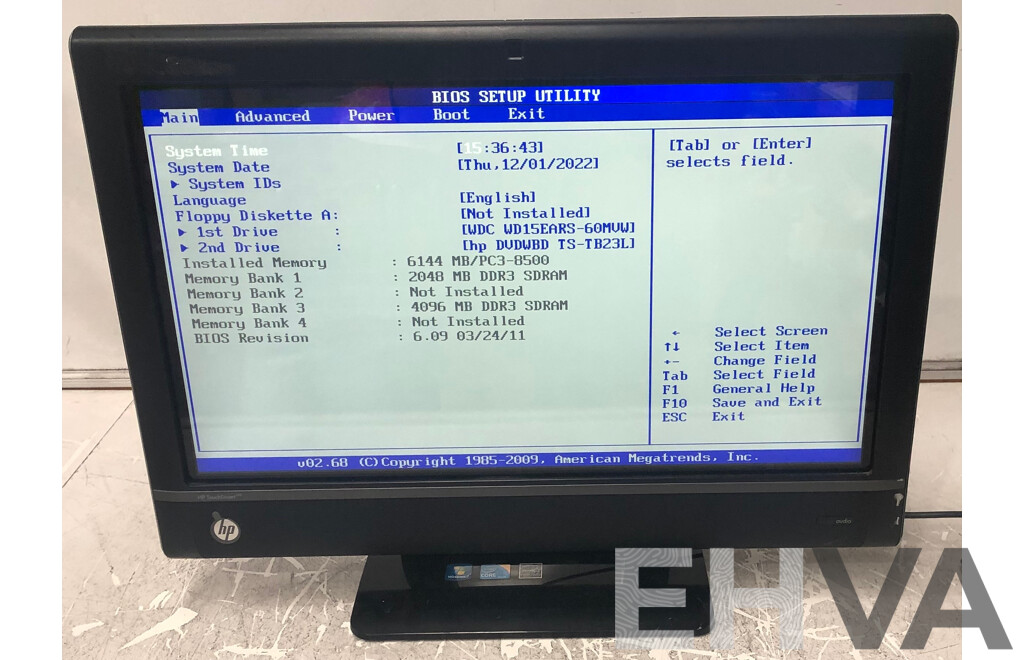 HP TouchSmart 610 Intel Core i5 (660) 3.33GHz 2-Core CPU 23-Inch Touchscreen All-in-One Computer