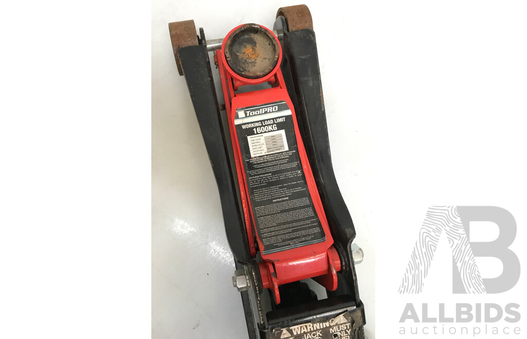ToolPro Low Profile Trolley Jack 1600kg