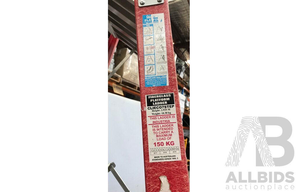Climbrite 7-Step 2M Fibreglass Platform Ladder