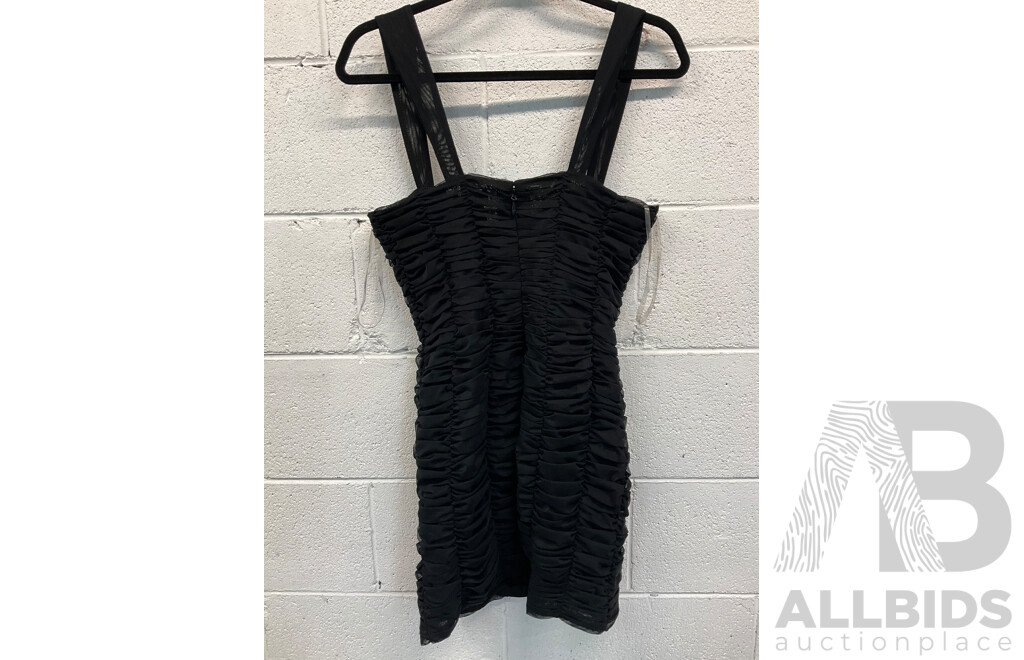 WHITE FOX Black Mini Dress Size L