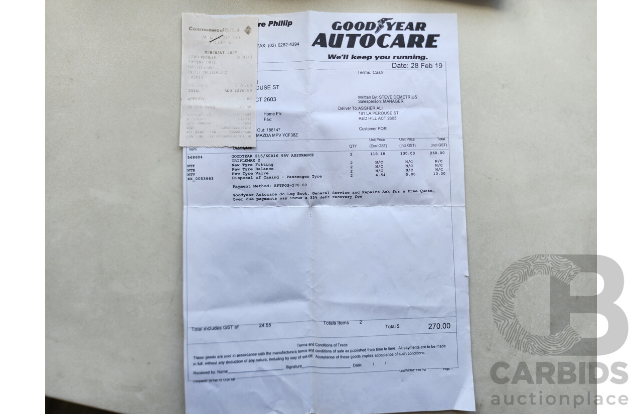 8/2002 Mazda MPV  LWA2 4d Wagon Silver 3.0L