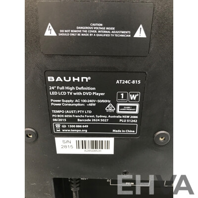 Bauhn 24 Inch Full HD LED LCD TV with Built-in DVD Player