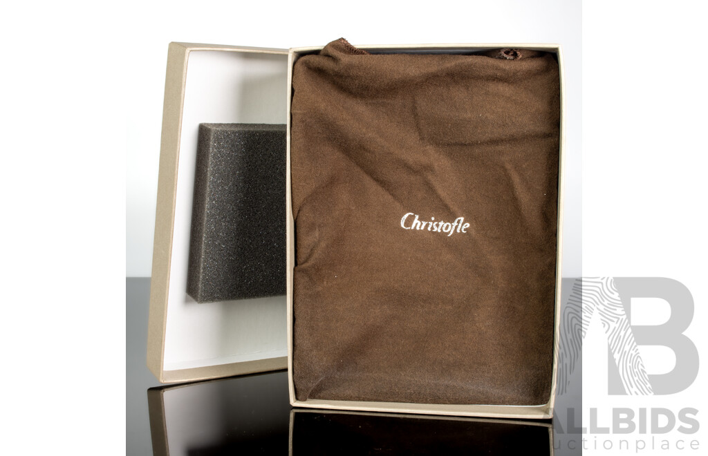 French Christoffel Silver Plate Tray From the Paix Collection by Clara Halter in Original Box and Bag