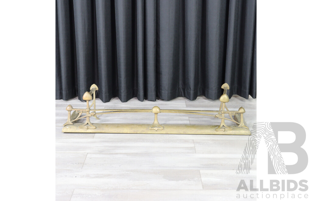 Art Nouveau Brass Fire Fender