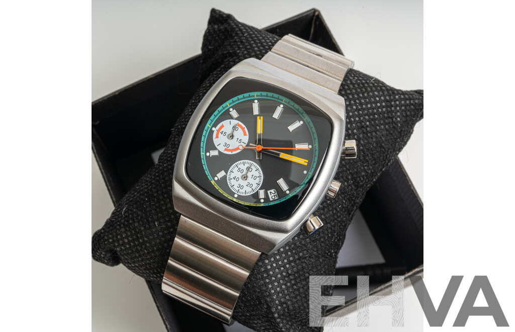 Ciloa 37mm Retro Industrial Brew Chronograph Watch, Model 611