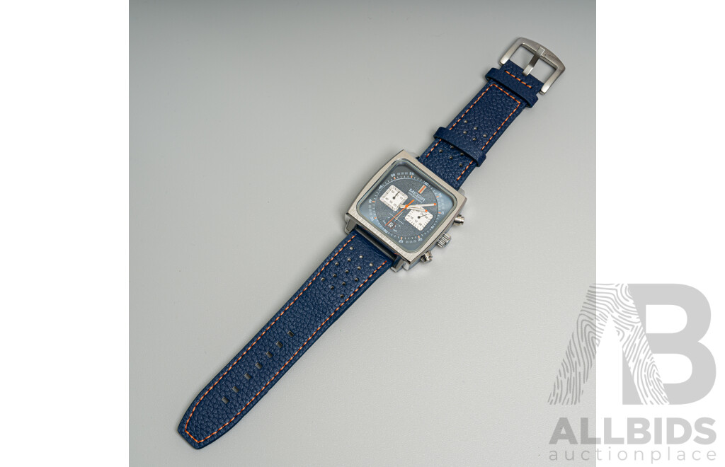 Megir 43.5mm Square Dial Chronograph Watch, Model M2182