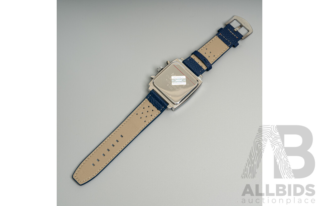 Megir 43.5mm Square Dial Chronograph Watch, Model M2182