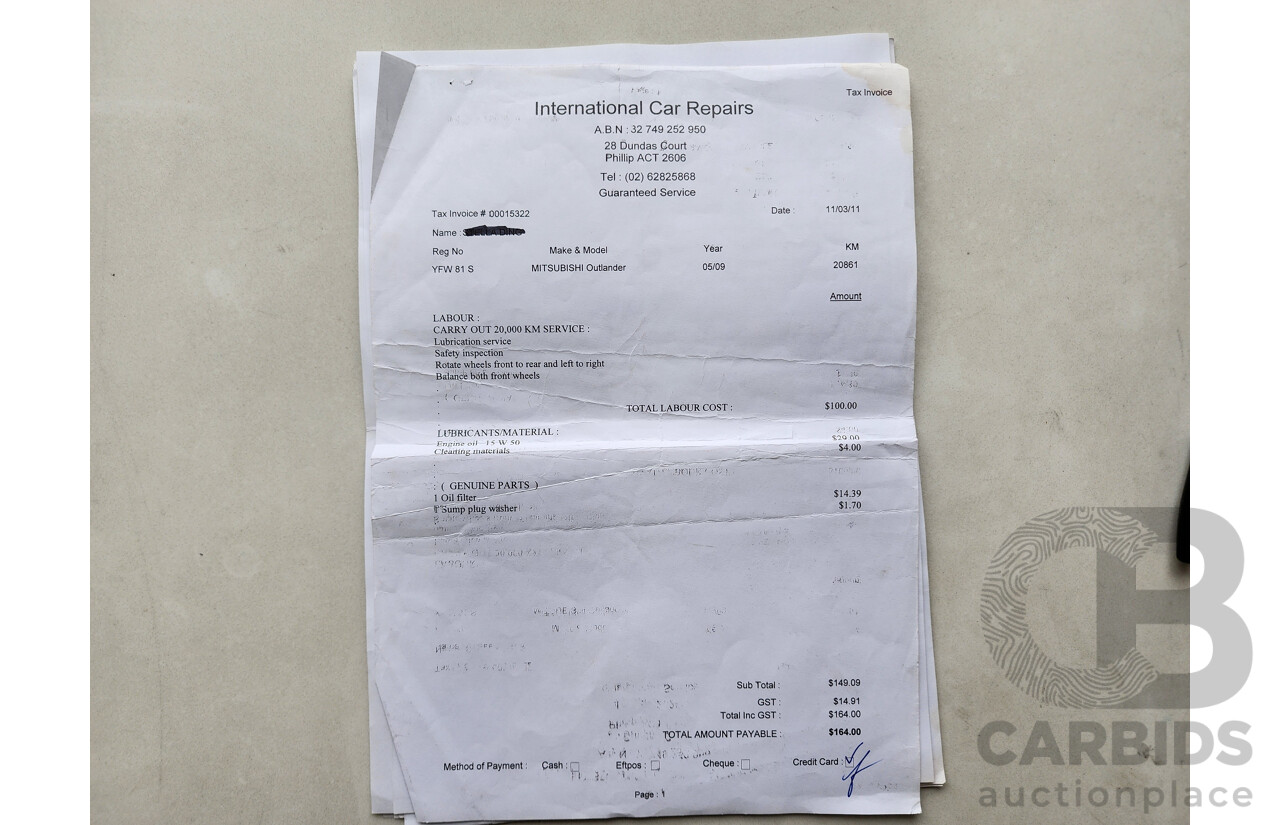 5/2009 Mitsubishi Outlander LS ZG MY09 4d Wagon Blue 2.4L