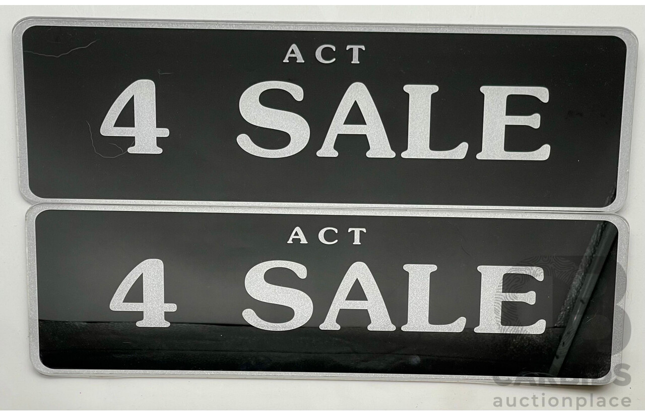 ACT Number Plates - 4 SALE