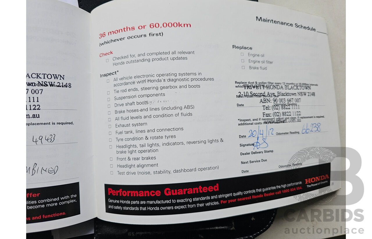 2/2010 Honda Civic VTi MY09 4d Sedan Blue 1.8L