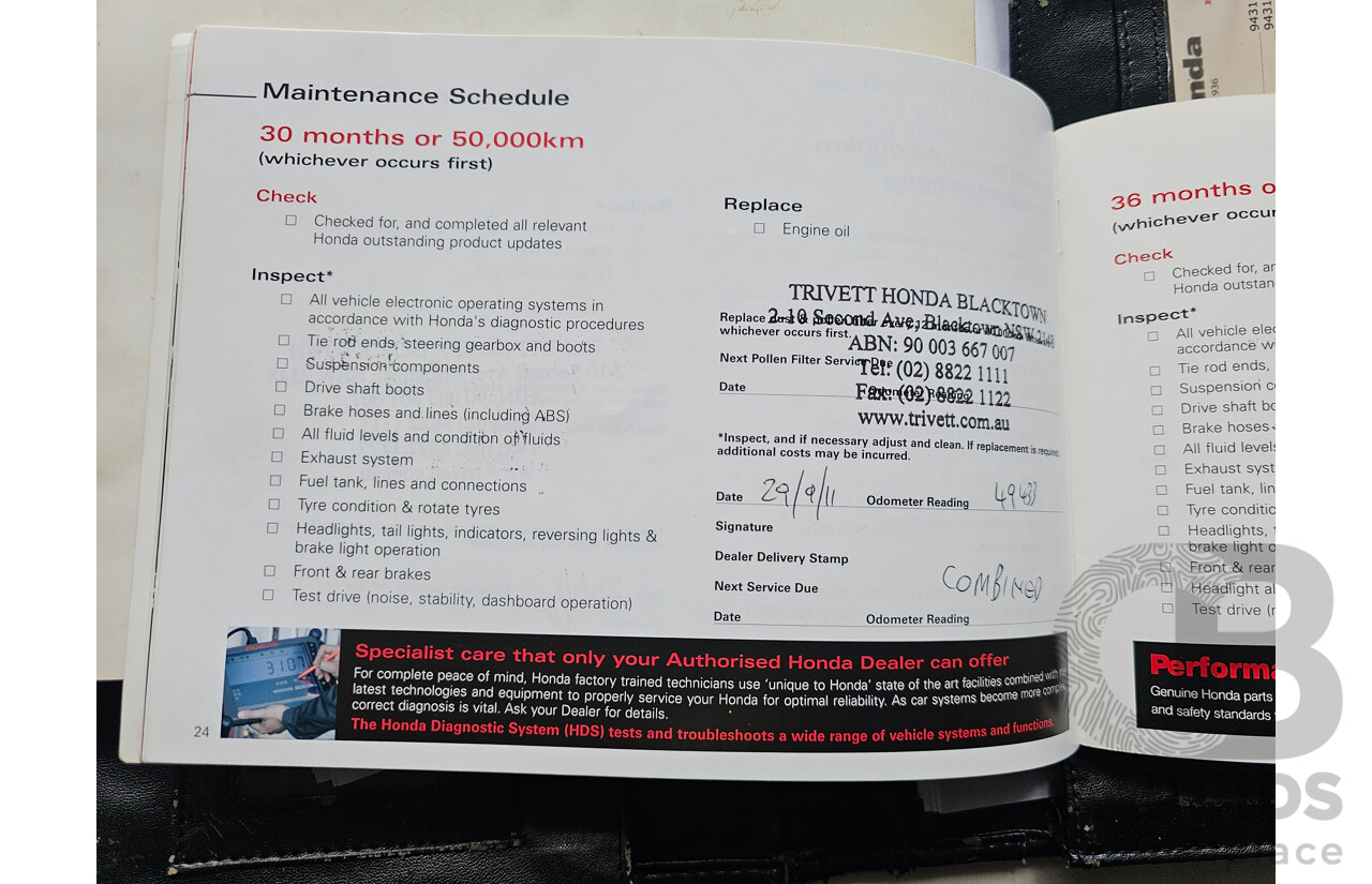 2/2010 Honda Civic VTi MY09 4d Sedan Blue 1.8L