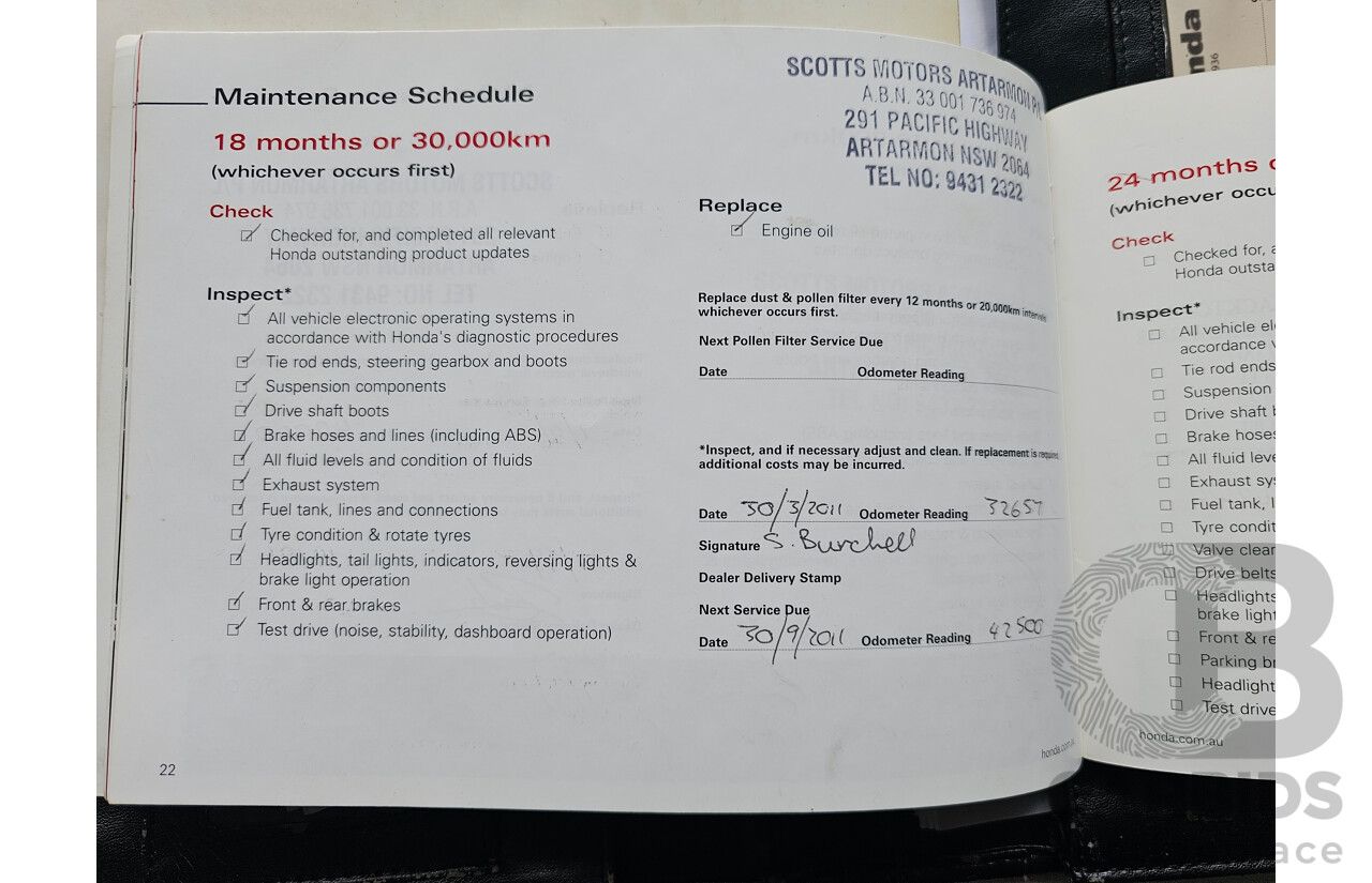 2/2010 Honda Civic VTi MY09 4d Sedan Blue 1.8L