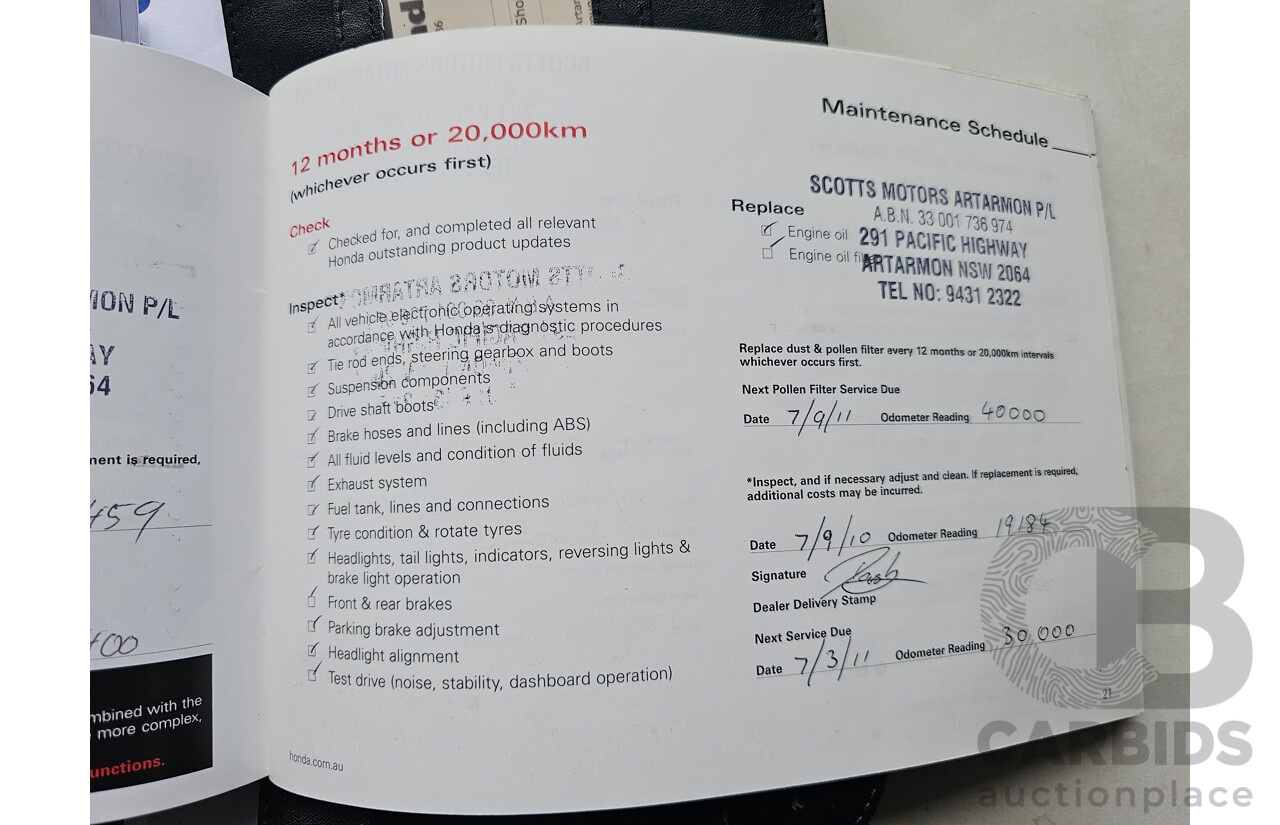 2/2010 Honda Civic VTi MY09 4d Sedan Blue 1.8L