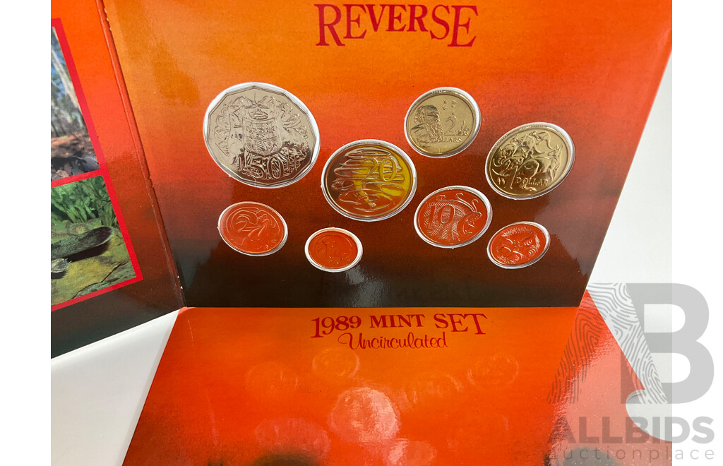 Australian RAM 1989 Eight UNC Coin Set
