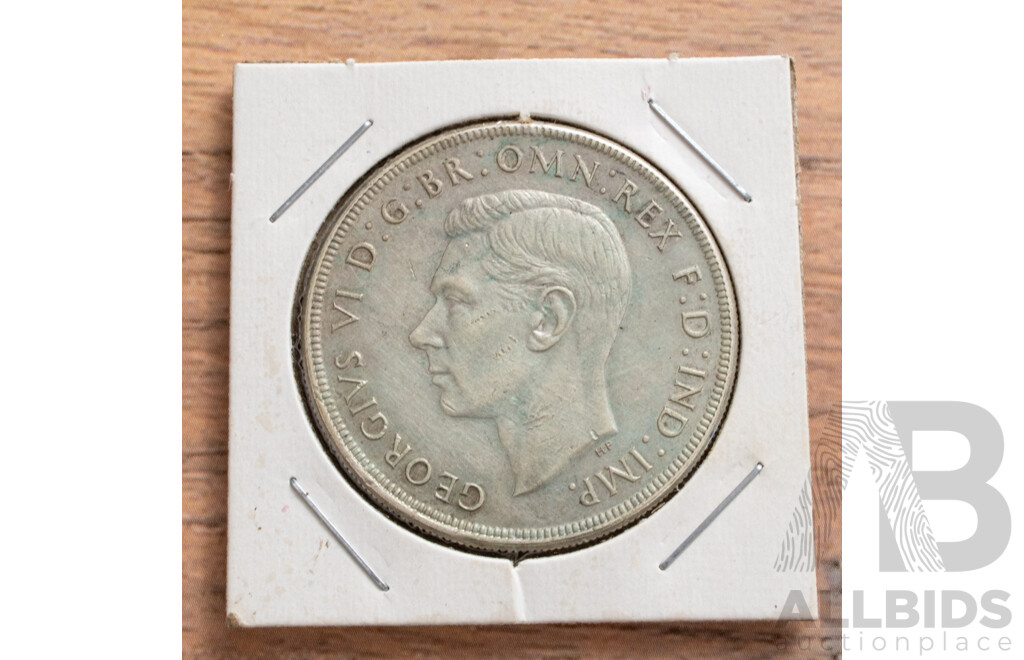 Australian 1937 KGVI Silver Crown Coin .925