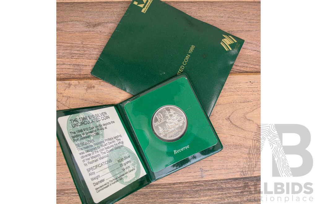 Australian RAM 1988 Silver Ten Dollar Coin .925
