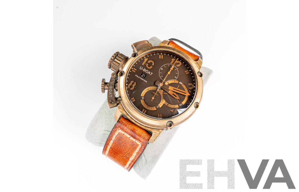 U-Boat 46mm Limited Edition Chimera U-51 Bronze Watch, 083 of 300, Model 6945