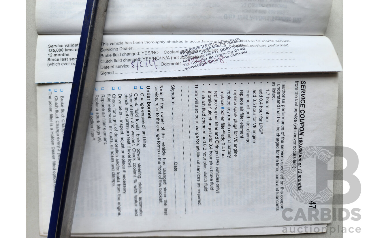 9/2009 Holden Calais V VE MY09.5 4d Sedan Silver 3.6L