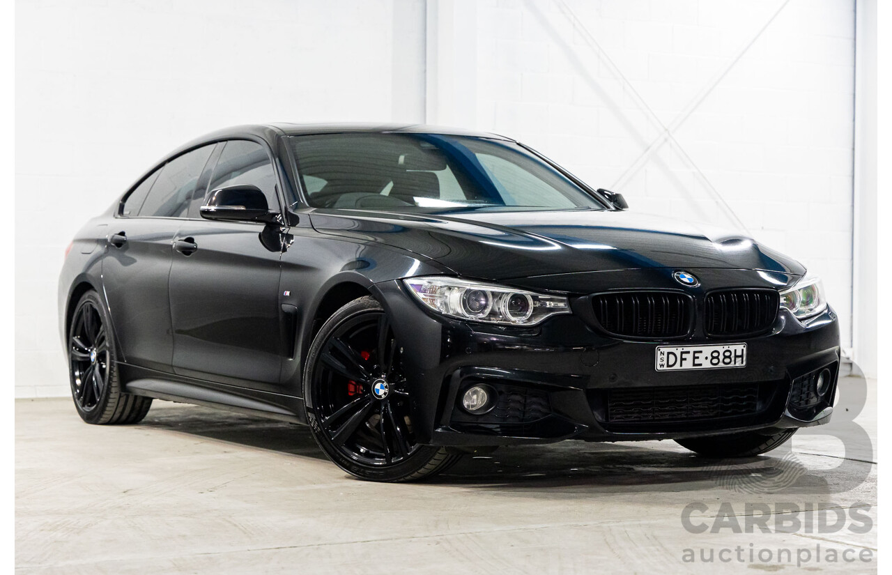 04/2016 BMW 428i Gran Coupe M Sport (RWD) F36 MY16.5 5D Coupe Black Sapphire Metallic Turbo 2.0L