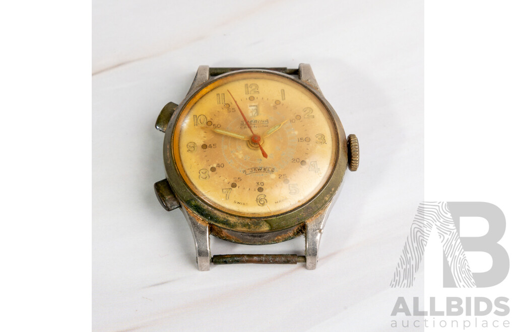 Vintage Sperina Calender 7 Jewels Swiss Made Watch, Face Only & U.S.Submarine SUB111MDD Watch