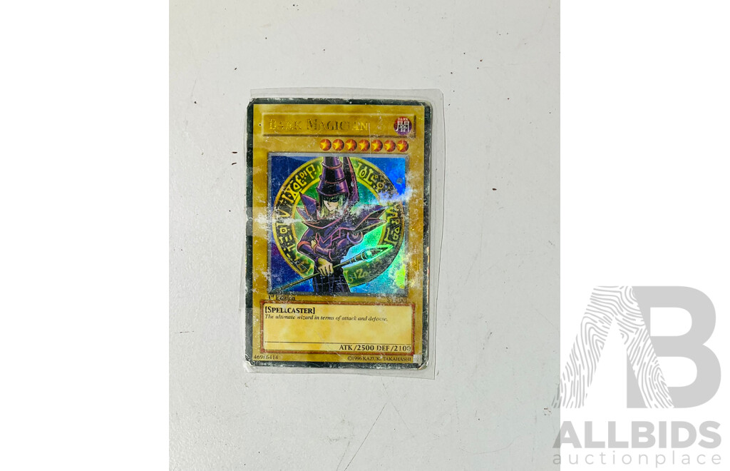 Collection of Yu-Gi-Oh and Duel Master’s Cards Including Heavily Played Blue-eyes White Dragon and Foil Dark Magician