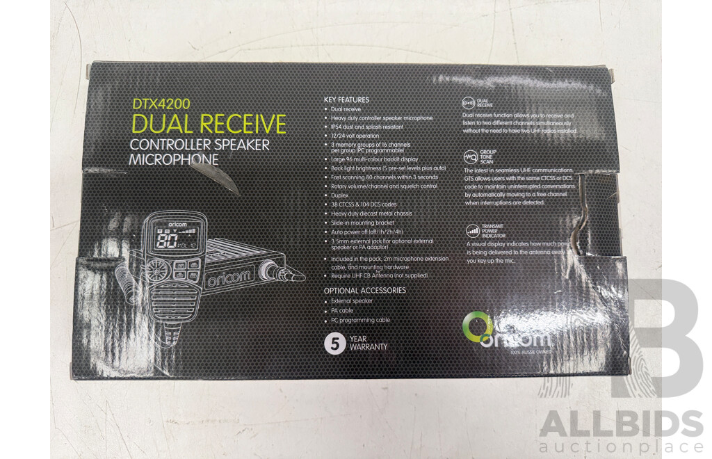 Oricom DTX4200 Dual Receive UHF