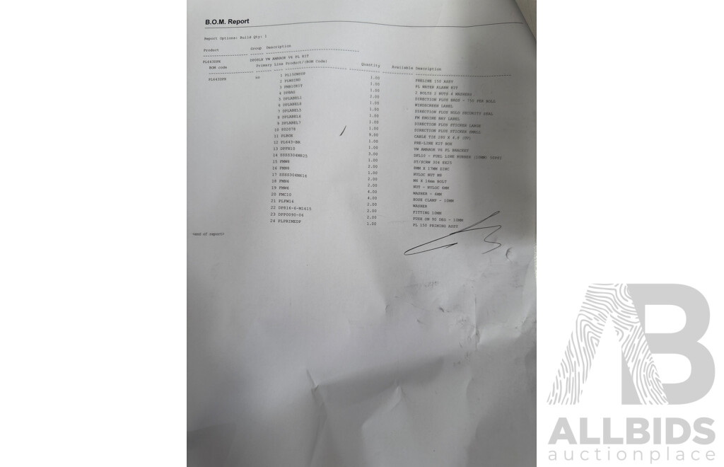 Direction-Plus  PreLine-Plus Pre-Filter Kit PL643DPK  to Suit: Volkswagen Amarok 6 Cyl Models.