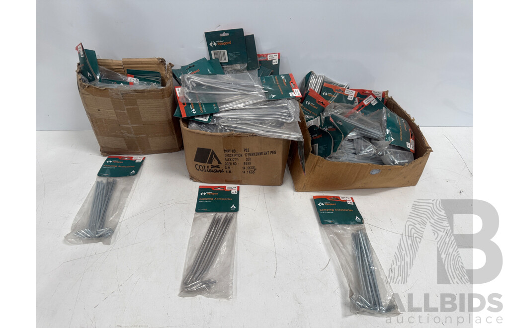Outdoor Camping Equipment - Various Tent Pegs
