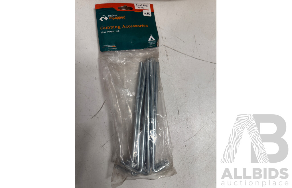 Outdoor Camping Equipment - Various Tent Pegs