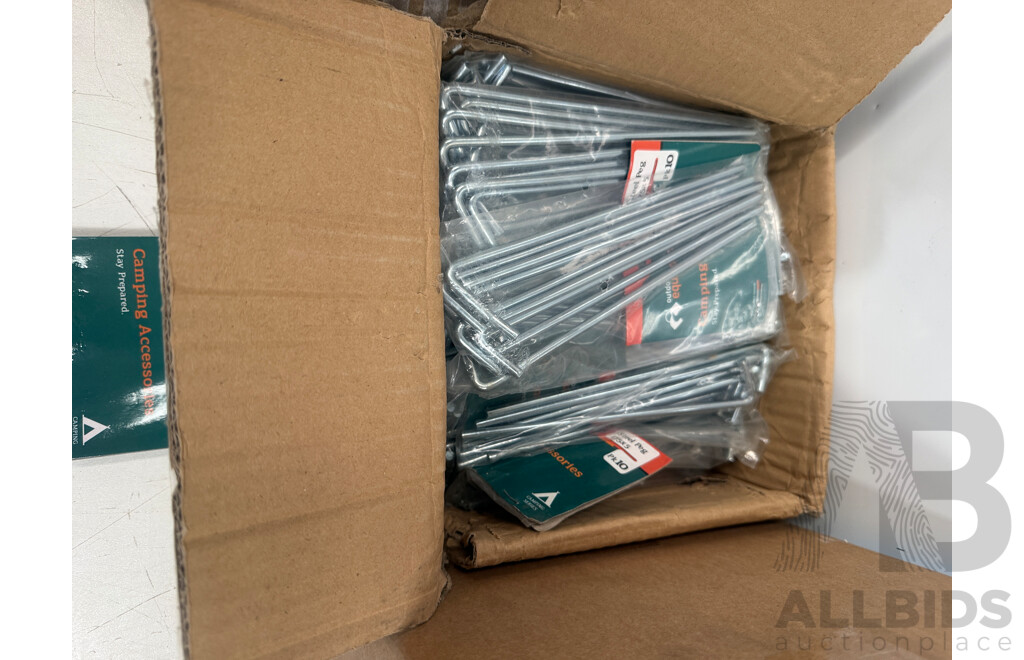 Outdoor Camping Equipment - Various Tent Pegs & Ropes