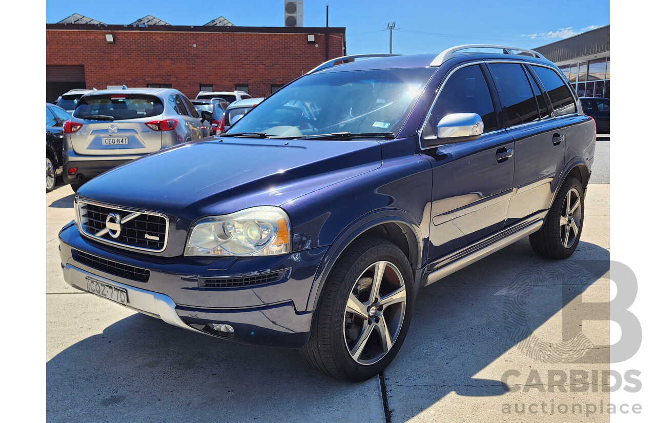 2/2014 Volvo XC90 D5 R-Design (AWD)  MY14 4d Wagon Blue Turbo Diesel 2.4L