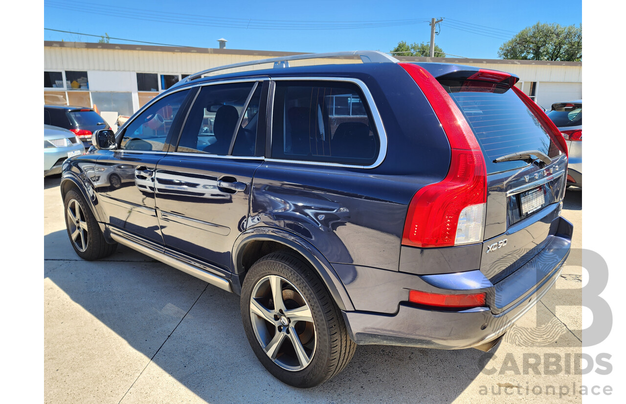 2/2014 Volvo XC90 D5 R-Design (AWD)  MY14 4d Wagon Blue Turbo Diesel 2.4L