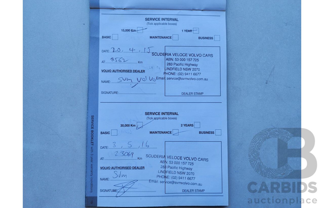 2/2014 Volvo XC90 D5 R-Design (AWD)  MY14 4d Wagon Blue Turbo Diesel 2.4L