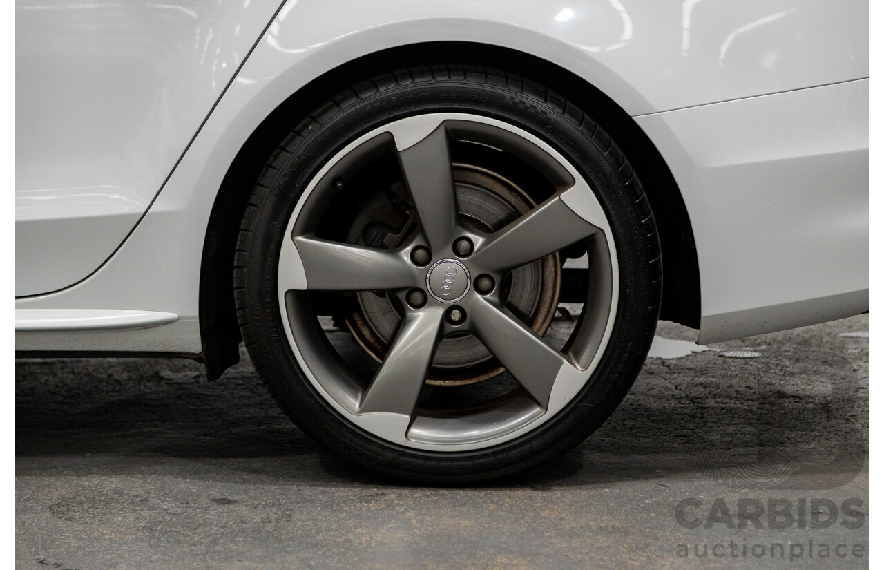 6/2014 Audi A4 2.0 TFSI S-Line Quattro (AWD) B8 (8K) MY14 4d Sedan Glacier White Turbo 2.0L